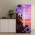 thumbnail image 1 of Flowers Fridge Wrap Stickers Peel and Stick Vinyl Sunset Sunset Refrigerator Wrap Vinyl Self-Adhesiv, 1 of 5