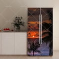 thumbnail image 1 of Flowers Fridge Wrap Stickers Peel and Stick Vinyl Sunset Sunset Refrigerator Wrap Vinyl Self-Adhesiv, 1 of 5