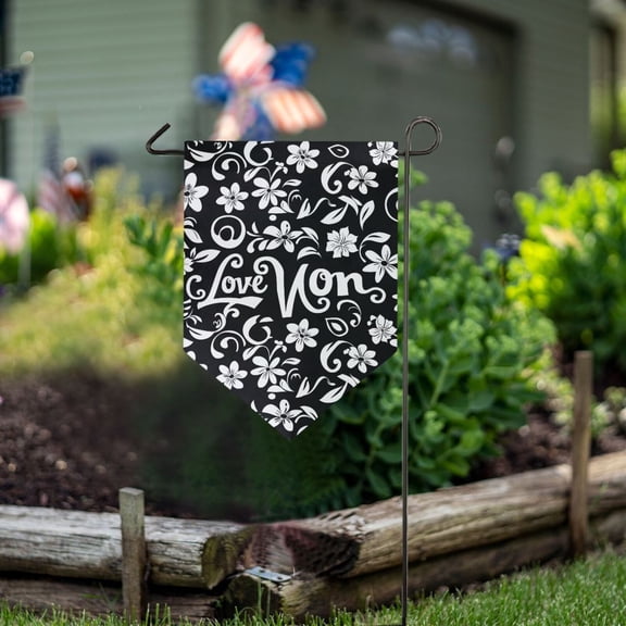 Flowers Full Love Garden Flag 18" x 12.5" Double Sided Yard Lawn Outdoor Decor Small Yard Flags