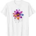 thumbnail image 1 of Flowers, Graffiti, Street Art, Melting, Color, Spray white T-Shirt, 1 of 3