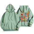 Flowers Graphic Hoodies for Women Cute Shirts Long Sleeve Drawstring