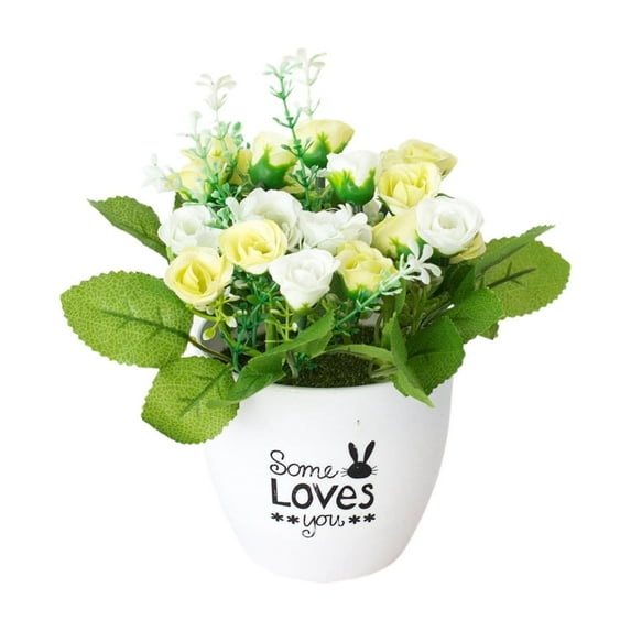 Flowers GreenHome In Real Arrangement for Desk and Centerpiece Decoration