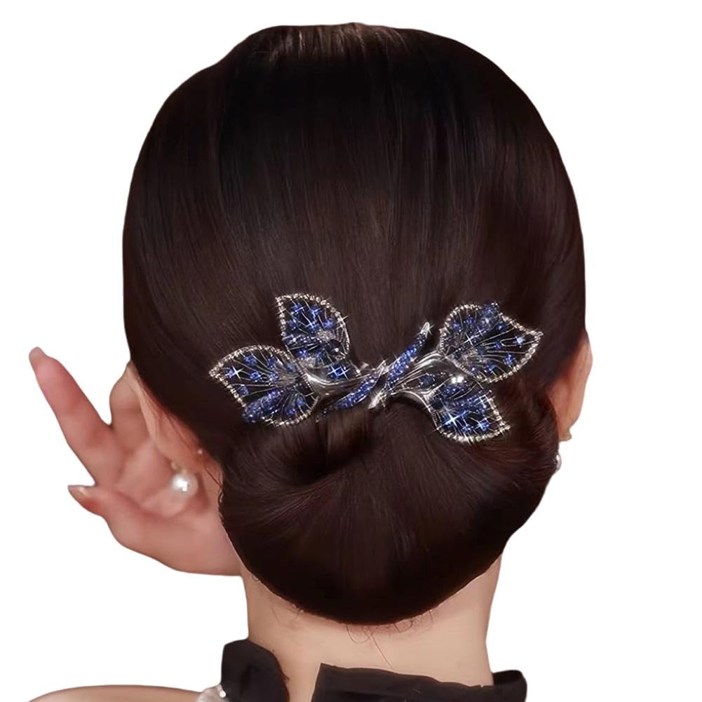 Flowers Hair Bun Maker,Lazy Hair Curler Bun Maker,Rhinestone Flower