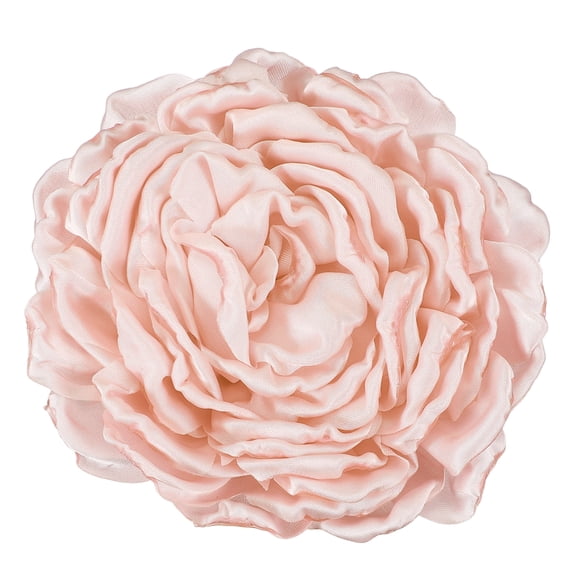 Flowers Hair Clips, Satin Rose Brooch Pin, Floral Brooch Hairpin for Wedding Clothes, Apricot