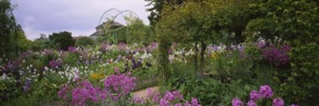Flowers In A Garden Foundation Claude Monet Giverny France Canvas Art - Panoramic Images (18 x 6)