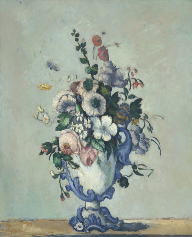 Flowers In A Rococo Vase Canvas Art - (24 x 36)