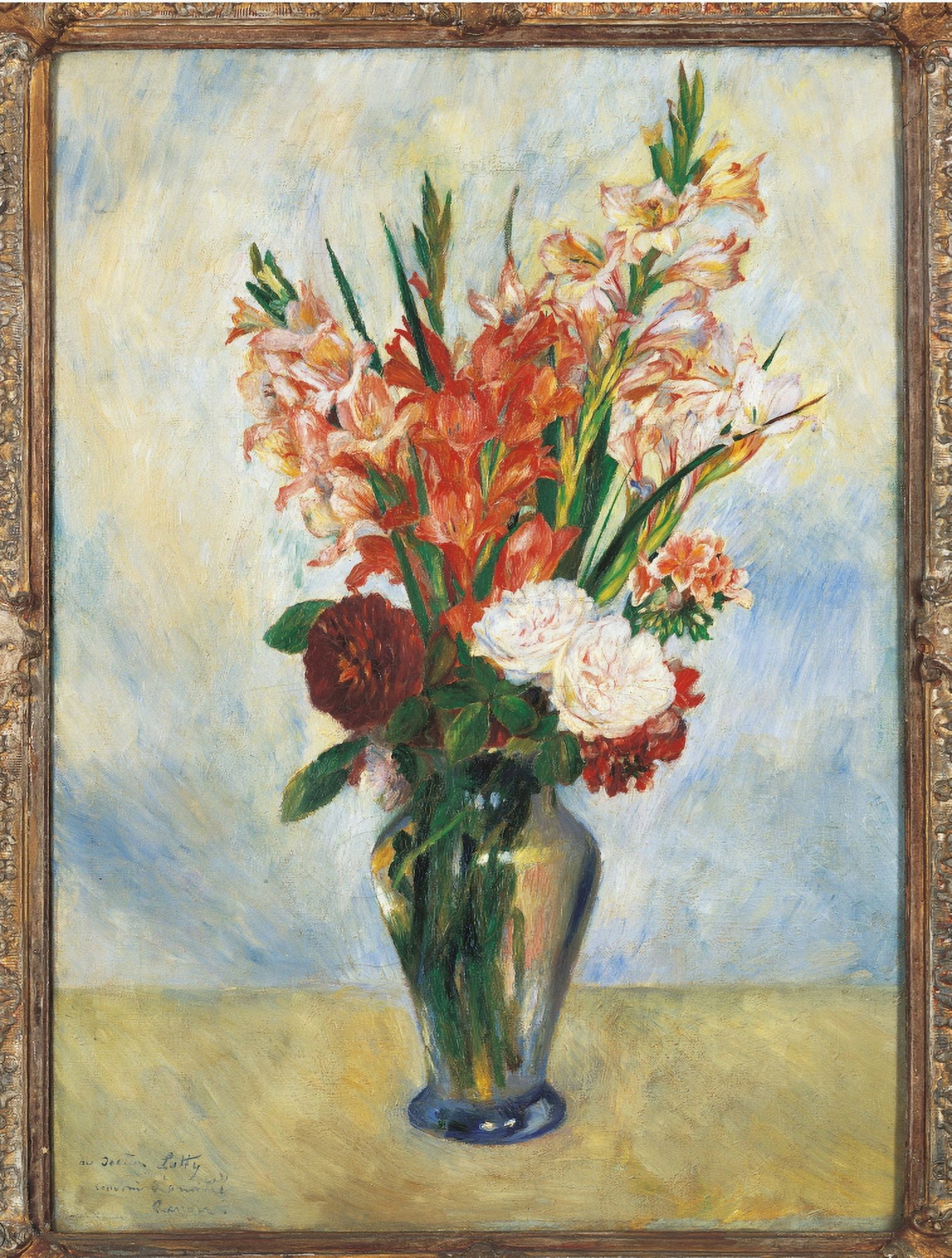 Flowers In A Vase Gladioluses Canvas Art -  (18 x 24)