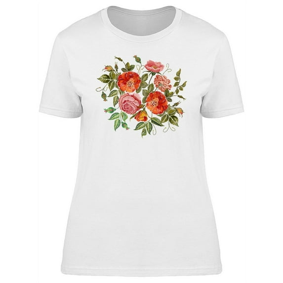 Flowers In Renaissance Style T-Shirt Women -Image by Shutterstock, Female Large