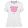 thumbnail image 1 of Flowers In Shape Of Heart T-Shirt Women -Image by Shutterstock, Female XX-Large, 1 of 2
