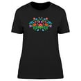 thumbnail image 1 of Flowers In Traditional Folk Art T-Shirt Women -Image by Shutterstock, Female Medium, 1 of 2