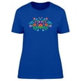 thumbnail image 1 of Flowers In Traditional Folk Art T-Shirt Women -Image by Shutterstock, Female x-Large, 1 of 2