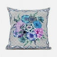 thumbnail image 1 of Flowers Indoor/Outdoor Pillow with Removable Cover in Beige Blue Gray18x18, 1 of 5