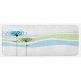 thumbnail image 1 of Flowers Kitchen Mat, Summer Flowers with Colors and Wave Backgorund Life Season, Plush Decorative Kitchen Mat with Non Slip Backing, 47" X 19", Apple Green Aqua, by Ambesonne, 1 of 1