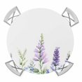 thumbnail image 1 of Flowers Lavender Elastic Fitted Round Table Cover Spring Idyllic Waterproof Outdoor Tablecloth for Holiday Party, Picnic, Patio & Dining Fits Tables Up to 45"-54", 1 of 8