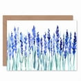 thumbnail image 1 of Flowers Lavender Watercolour Greetings Card Plus Envelope Blank inside, 1 of 3