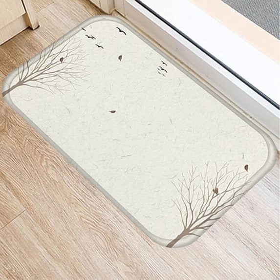 Flowers Leaves Bath Mat Front Door Mat Plant Living Room Carpet Bedroom Hallway Kitchen Rug Home Floor Decor