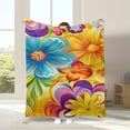 thumbnail image 1 of Flowers Lightweight Blanket Soft Plush Blankets for Couch, Sofa, Bed, Winter Blanket, 1 of 8