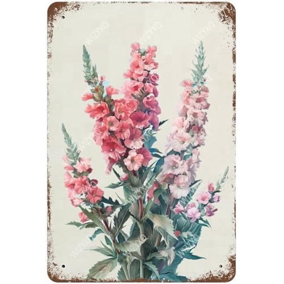 Flowers Metal Signs Cockscomb Sign Vintage Tin Sign Retro Wall Art Decor for Living Room Bedroom Garden Yard Shop Bar 812 Inches