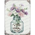 thumbnail image 1 of Flowers Metal Tin Sign Wildflower Wall Art Enjoy The Little Things Inspirational Quote Funny Tin Sign Summer Wall Decor Farmhouse Decor for Home Cafes Office Store Pubs Club Sign Gift 12x16 Inch, 1 of 6