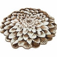 thumbnail image 1 of Flowers Rug Design 303 - 2'6"x2'6" Round, Brown, 1 of 2