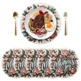 thumbnail image 1 of Flowers Mother's Day Black Round Placemats Plate Mats 15 Inch Non-Slip Heat Resistant Washable PVC Set Indoor for Kitchen Dining Table 4PCs, 1 of 6
