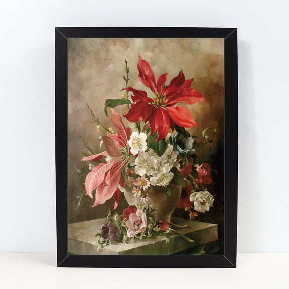 Flowers Oil Painting Vintage Laser Film Art Print Posters Living Room Wall Decor Floral Wall Art Pictures for Office Dormitory Classroom Gallery Home Decor 960,Multicolor,10X13 inches