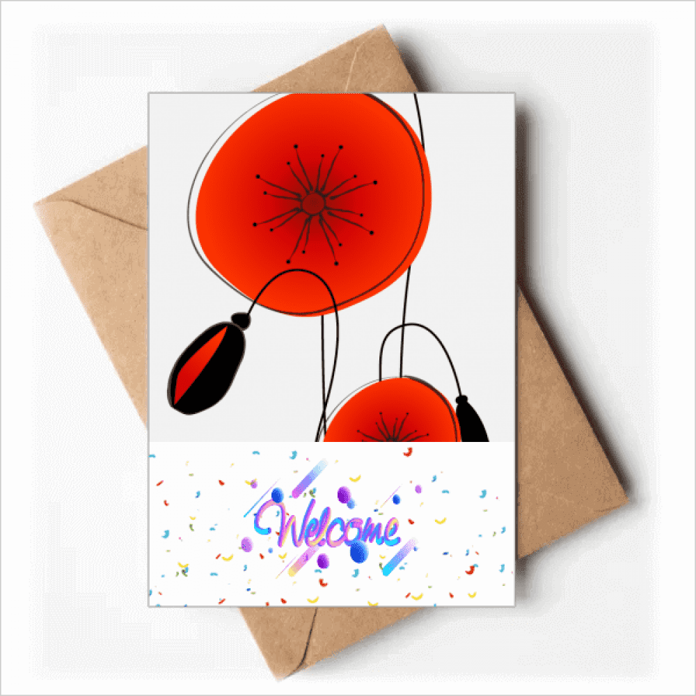 Flowers Painting Corn Welcome Back Greeting Cards Envelopes Blank