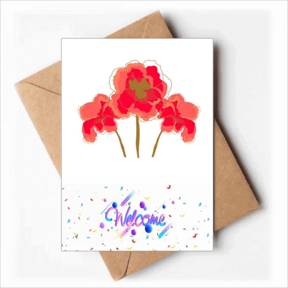 Flowers Painting Corn Welcome Back Greeting Cards Envelopes Blank