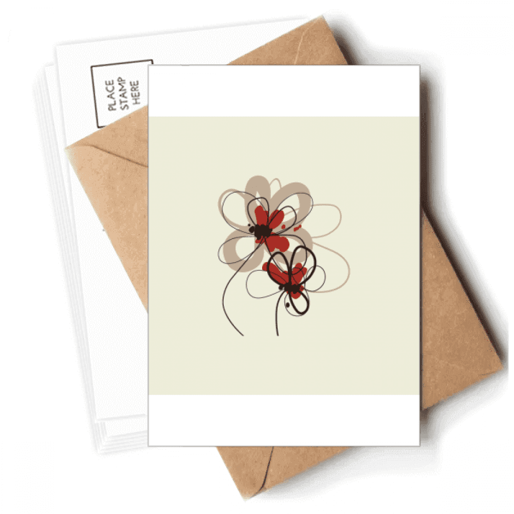 Flowers  Painting Decoration Postcards Envelopes Blank Note Cards Mailing