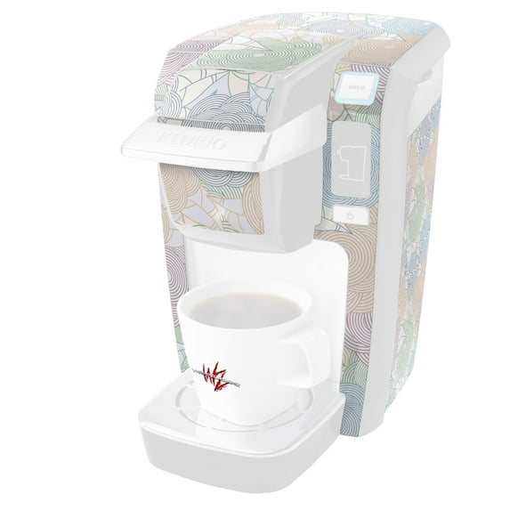 Flowers Pattern 10 - Decal Style Vinyl Skin fits Keurig K10 / K15 Mini Plus Coffee Makers (KEURIG NOT INCLUDED)