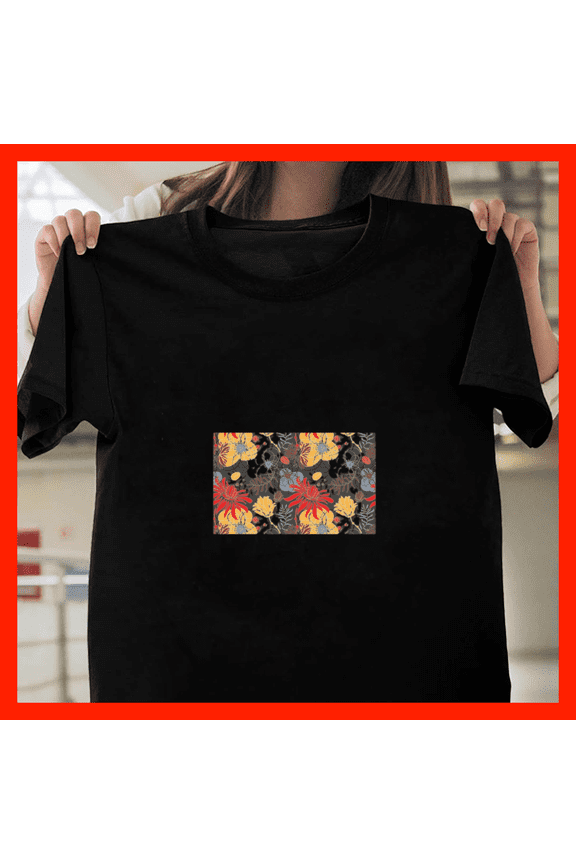 Flowers Pattern Face Mask Flowers Face Mask H6726, Comfortable Unisex Graphic Shirt - Up to 5XL Available