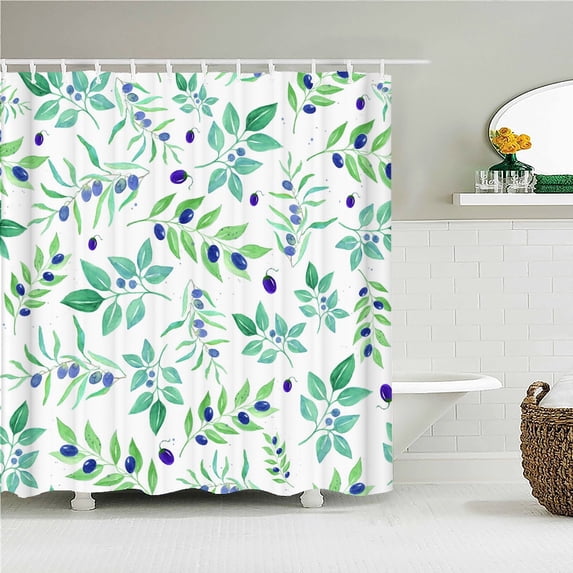 Flowers Pattern Printing Bath Curtain Waterproof Fabric Shower Curtains Floral Bathtub Screen For Bathroom Home Decor