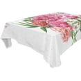 thumbnail image 1 of Flowers Pattern Rectangle Tablecloth, Dust Proof Anti Wrinkle Wipeable Table Cloth Tabletop for of Dinner Kitchen Wedding Holiday Party 54"x54" Home Decor, 1 of 7
