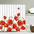 thumbnail image 1 of Flowers Pattern Shower Curtains Waterproof Polyester Bath Screen Curtain for Home Decoration Bathroom Printed Shower Curtain, 1 of 5