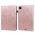 thumbnail image 1 of Flowers Pattern Tablet Case for iPad Pro 11" 4th/3rd/2rd/1st Generation 2022/2021/2020/2018, PU Leather Book Style Shockproof Flip Cover with Card Slots Strap Kickstand Pencil Holder Case, Rosegold, 1 of 8