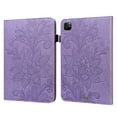 thumbnail image 1 of Flowers Pattern Tablet Case for iPad Pro 11" 4th/3rd/2rd/1st Generation 2022/2021/2020/2018, PU Leather Book Style Shockproof Flip Cover with Card Slots Strap Kickstand Pencil Holder Case,Purple, 1 of 7