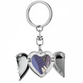 thumbnail image 1 of Flowers Plant Art Pattern Heart Angel Wing Key Chain Holder, 1 of 3