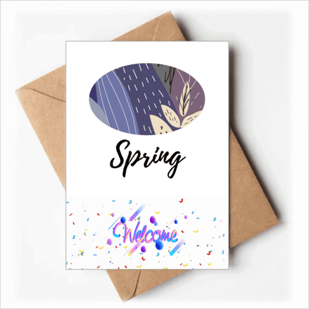 Flowers Plant Art Pattern Welcome Back Greeting Cards Envelopes Blank