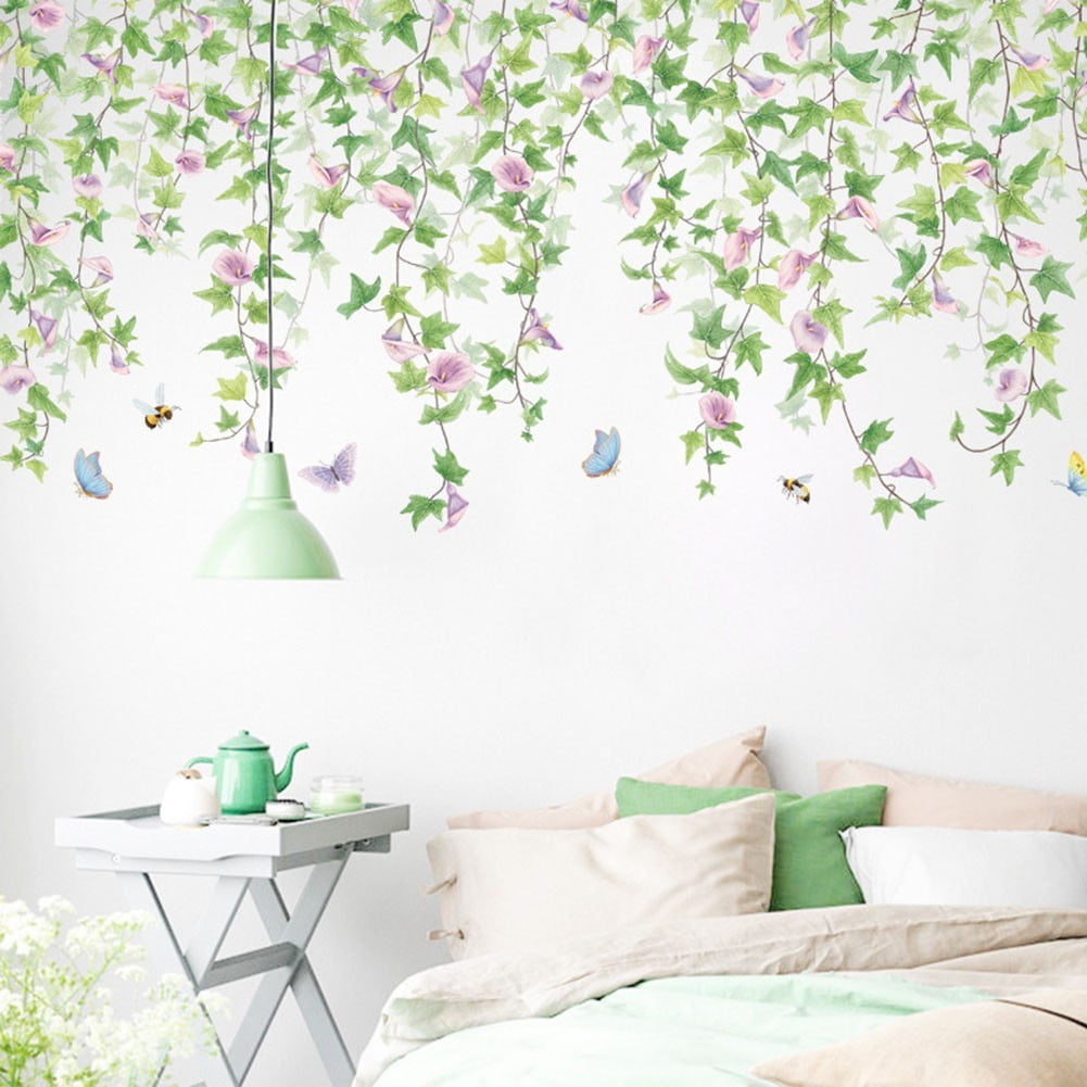 Beautiful bamboo grove with Flying Birds-Vinyl Wall Decal,Sticker,Nature shops Design