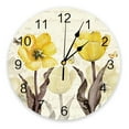 thumbnail image 1 of Flowers Plants Gradient Wall Clock Modern Design Living Room Decoration Kitchen Silent Clock Home Decor, 1 of 5