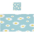 thumbnail image 1 of Flowers Polka Dot Blue Towels Highly Absorbent Cotton Towels Set of 2, Premium Spa & Hotel Quality Quick Dry Towel Set 54 x 27 Inches Bathroom Towels, 1 of 7