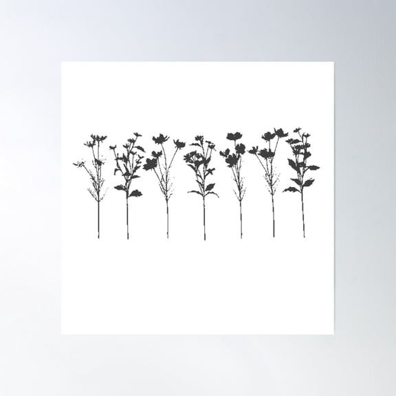 Flowers Poster Wall Art, Modern Wall Decor, 8x12 UNFRAMED