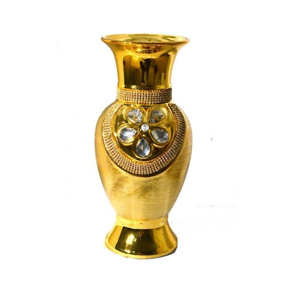 Flowers Pot Gold Plating Ceramic Vase