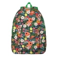 thumbnail image 1 of Flowers Print Bookbag for School College Campus, Large Capacity Backpack with Laptop Sleeve for Students, Durable Everyday Rucksack for Commuting Work Travel, Unisex Gift for Teens Adults, 1 of 5