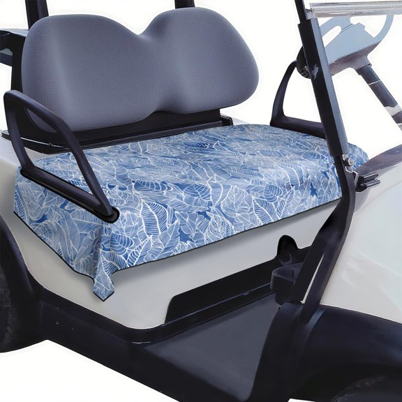 Flowers Print Microfiber Golf Cart Seat Cover 51"x31" Front Bench Protector Fits Most Golf Cart Brands Comfortable Fabric