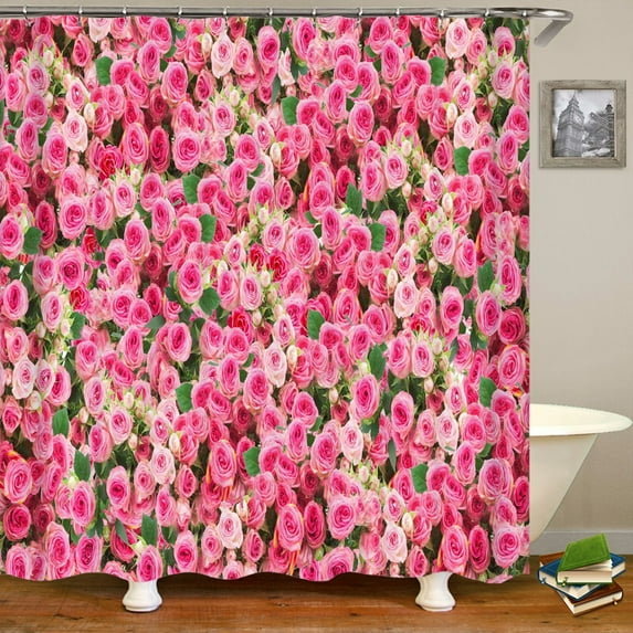 Flowers Printed Shower Curtain Mildew Washable Curtain With Bathroom Decorative Curtain 3D Shower curtains 240*180cm