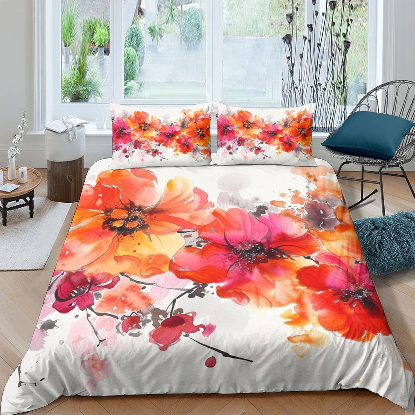 Flowers Quilt Cover 3D Printed Bedding Set Comforter Covers Duvet Cover