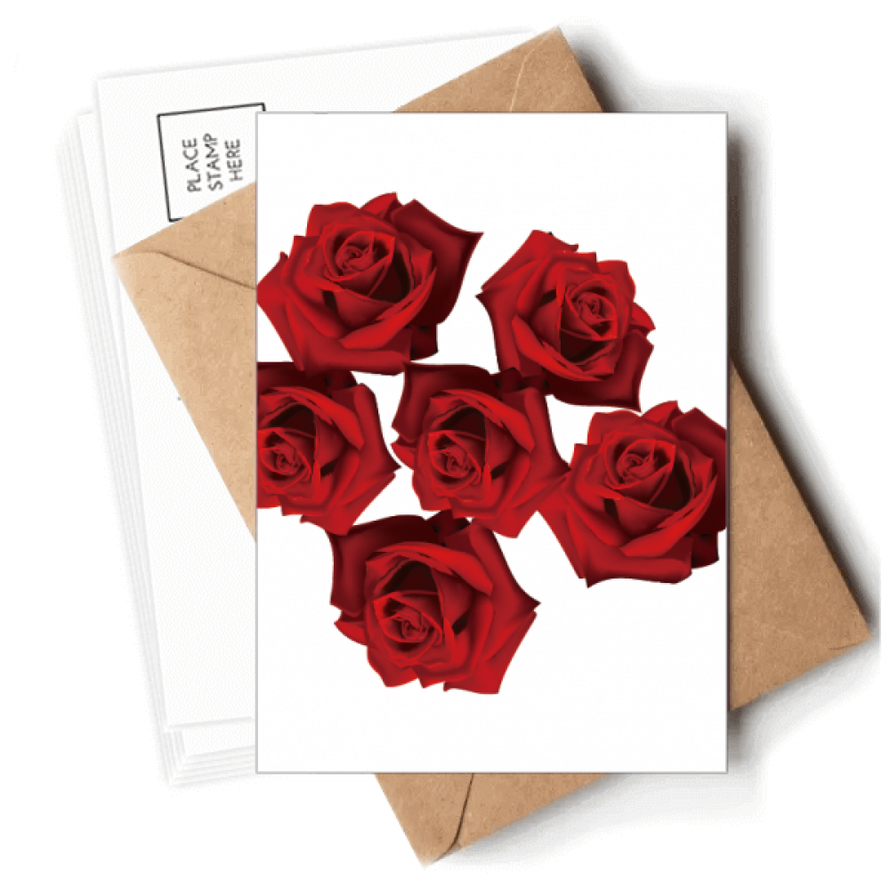 Flowers Red Rose Flower  Postcards Envelopes Blank Note Cards Mailing