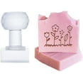 thumbnail image 1 of Flowers Soap Stamp Soap Chapter Imprint Embossing with Handle Embossing Soap Stamps Soap Making, 1 of 9