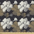 thumbnail image 1 of Flowers Sofa Upholstery Fabric by the Yard, Design of Floral Theme Botanical Motifs Blossoms Pattern in White and Cocoa Colors, Decorative Fabric for DIY and Home Accents, Multicolor by Ambesonne, 1 of 5